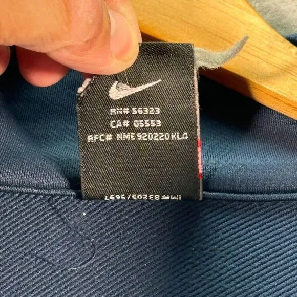 Vintage Gonzaga Bulldogs Track Jacket Womens Large 12-14 Blue Nike Team NCAA - Picture 6 of 13